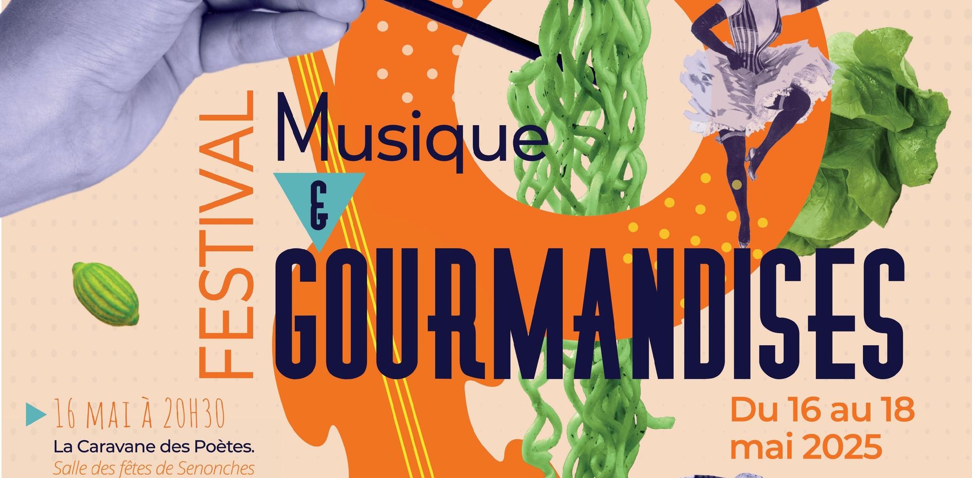 Affiche du festival musique et gourmandise