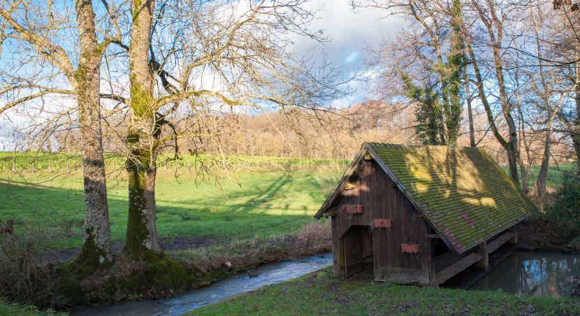 Vue sur la commune de Combres dans le Perche