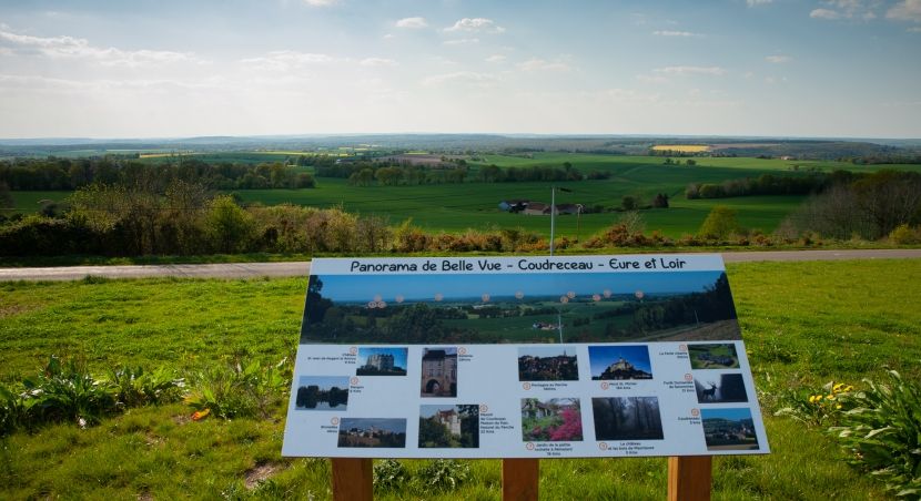Vue panoramique sur la campagne percheronne à Coudreceau