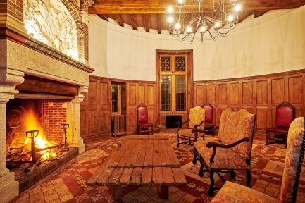 Intérieur du manoir de la Tour d'Aligre à Champrond-en-Gâtine dans le Perche